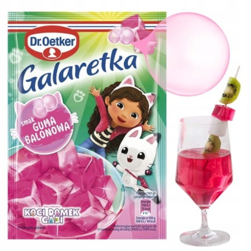 Przejdź do produktu Galaretka O Smaku Gumy Balonowej Koci Domek Gabi Zabawa I Smak 72g