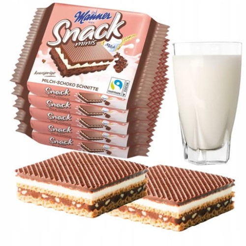 Przejdź do produktu Manner Wafle Kakaowe z Kremem Mlecznym 5-cio pack Tradycja Jakość 125g