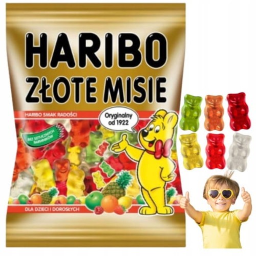 Przejdź do produktu Żelki Haribo Złote Misie Goldbaren Smak Radości dla Dzieci i Dorosłych 175g
