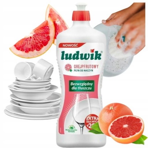 Przejdź do produktu Płyn do Mycia Naczyń Ludwik Grapefruit Delikatny Skuteczny 0,873 l