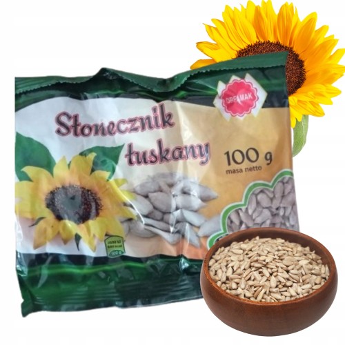 Przejdź do produktu Orfamak Słonecznik Łuskany Naturalna Delikatna Przekąska Bez Łupin 100g