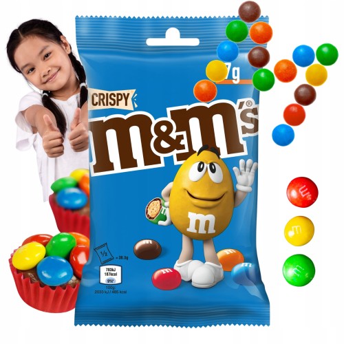Przejdź do produktu M&M’s Crispy Chrupiące Cukierki Drażetki w Kolorowych Skorupkach 77g