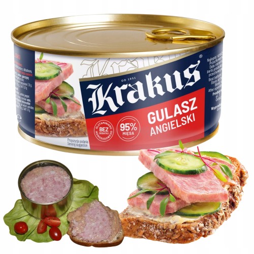 Przejdź do produktu Krakus Gulasz Angielski Klasyczna Wędlina W Najlepszym Wydaniu Puszka 300 g