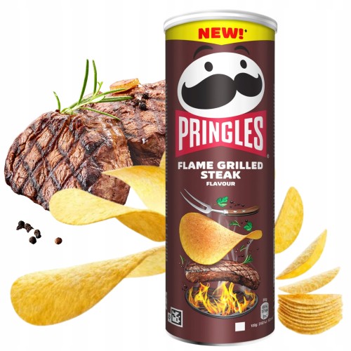 Przejdź do produktu Pringles Flame Grilled Steak Chipsy O Intensywnym Mięsistym Smaku 165g