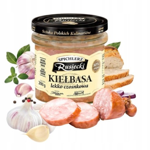 Przejdź do produktu Pamapol Rusiecki Spichlerz Kiełbasa Lekko Czosnkowa Tradycyjny Smak 280g