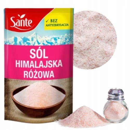 Przejdź do produktu Sante Sól Himalajska Różowa Drobnoziarnista Najzdrowsza Do Potraw 350g