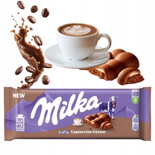 Przejdź do produktu Czekolada Milka Bubbly Cappuccino Mleczna z Bąbelkami i Nutą Kawy 97 g