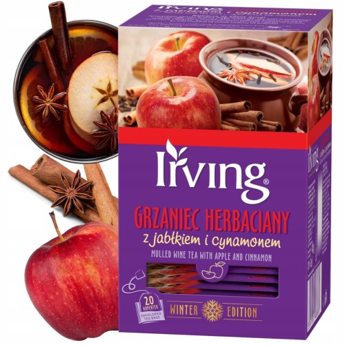 Przejdź do produktu Herbata Irving Aromatyczna Grzaniec herbaciany jabłko cynamon 20 x 2g