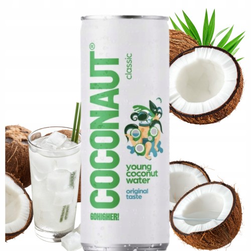 Przejdź do produktu Coconaut Woda Kokosowa z Miąższem Naturalny Napój Super Orzeźwienie 320 ml