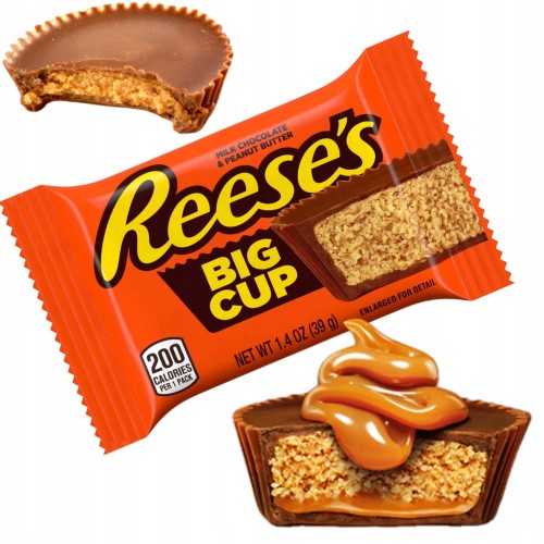 Przejdź do produktu Czekoladowa Babeczka Reese's Big Cup Masło Orzechowe Czekolada Kremowa 39 g