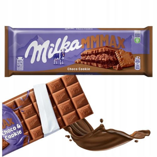 Przejdź do produktu Czekolada Milka Choco Cookie Delikatna Mleczna z Kawałkami Ciastek 300 g