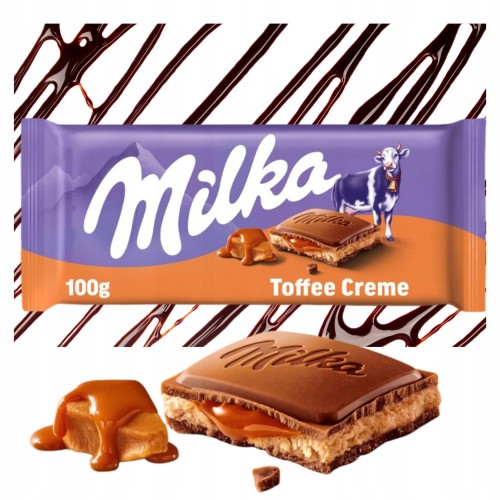 Przejdź do produktu Czekolada Mleczna Milka Toffee Milk z Nadzieniem Toffee Tabliczka 100 g