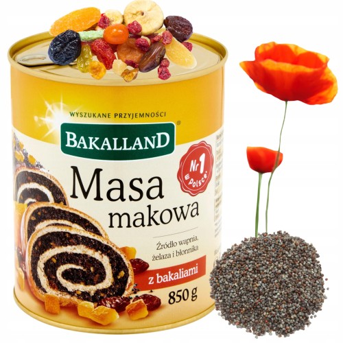 Przejdź do produktu Masa Makowa Bakalland Tradycyjna Aromatyczna Masa Z Maku I Bakalii 85g