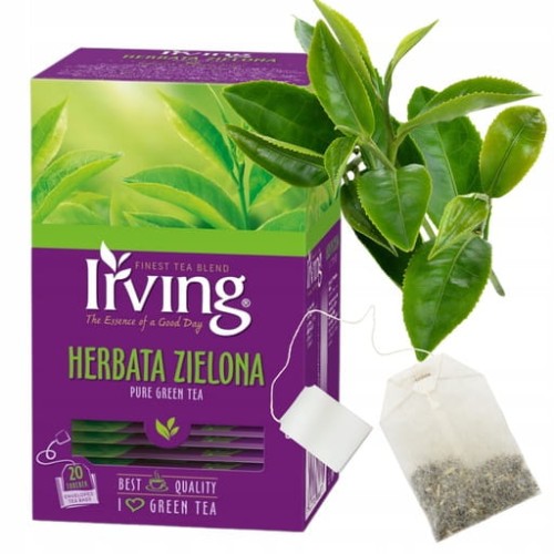 Przejdź do produktu Irving Herbata Zielona Ekspresowa Torebki Aromatyczna Antyoxydant 26 g