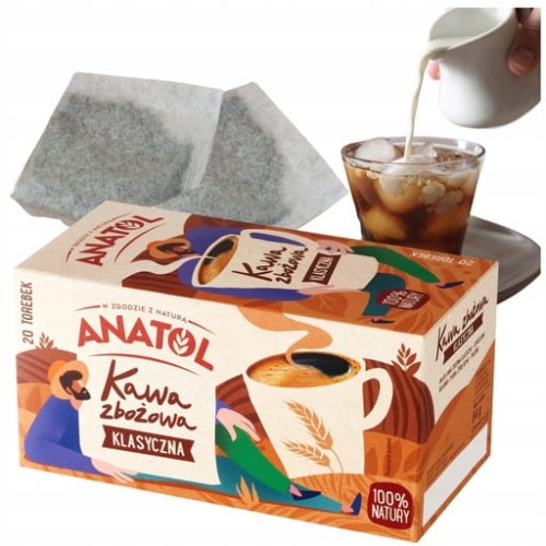 Przejdź do produktu ANATOL Kawa Zbożowa Ekspresowa w Saszetkach Wyśmienity Smak i Aromat 84 g