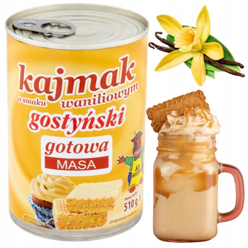 Przejdź do produktu Kajmak Gostyń Gotowa Masa Do Wypieków Tortów Wafli Smak Waniliowy 510 g