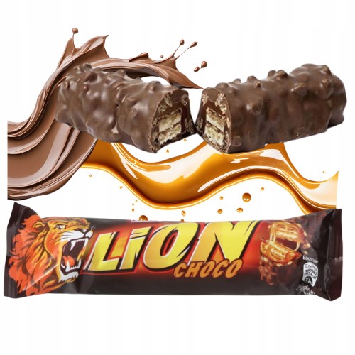 Przejdź do produktu NESTLÉ Lion Chocolate Chrupiący Wafelek Baton z Czekoladą Karmelem 42g