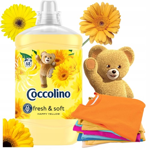 Przejdź do produktu Coccolino Fresh&Soft Płyn do Płukania Tkanin Happy Yellow 1,7L 68 prań