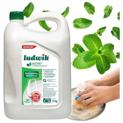 Przejdź do produktu Ludwik Płyn Do naczyń Mięta Wydajny Skuteczny I Odświeżający Duży Zapas 5l