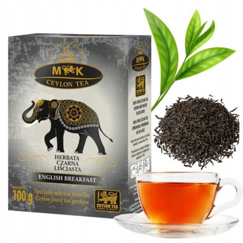 Przejdź do produktu MK Herbata Czarna Liściasta Ceylon Tea English Breakfast Aromatyczna 100 g