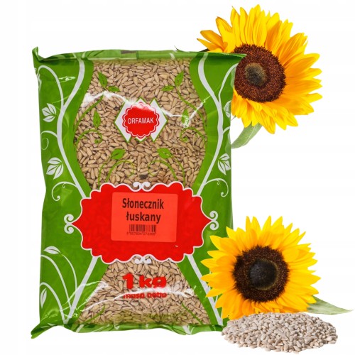Przejdź do produktu Orfamak Słonecznik Łuskany Naturalna Przekąska I Dodatek Do Sałatek 1kg