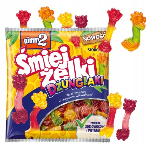 Przejdź do produktu Nimm2 Śmiejżelki Dżunglaki Żelki Owocowe Z Witaminami Dla Dzieci Pyszne 90g