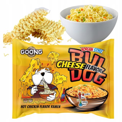 Przejdź do produktu Ramen Goong Buldog Cheese Koreańska Pikantna Zupa Serowa 117 g