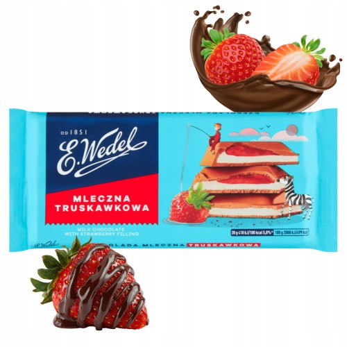 Przejdź do produktu Czekolada Wedel Truskawkowa Mleczna Z Pysznym Nadzieniem Truskawkowym 100g