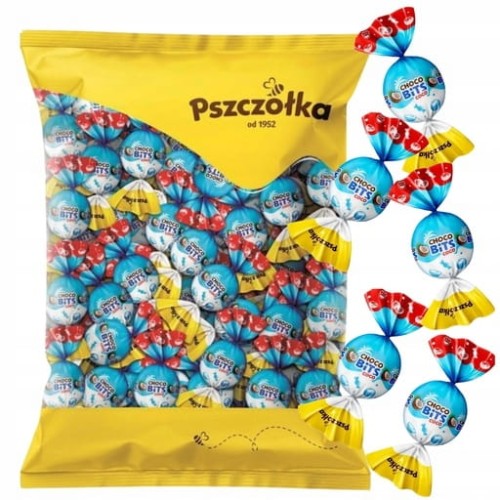 Przejdź do produktu Pszczółka Choco Bits Coco Czekoladki z Nadzieniem Kokosowym Cukierki 1 kg
