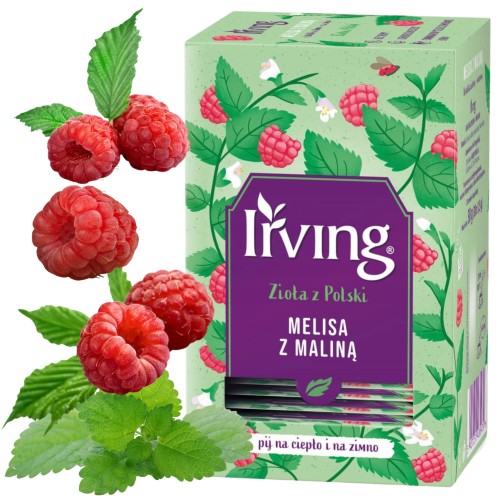 Przejdź do produktu Irving Herbata Owocowa Ziołowa Melisa z Maliną Ekspresowa Naturalna 30 g