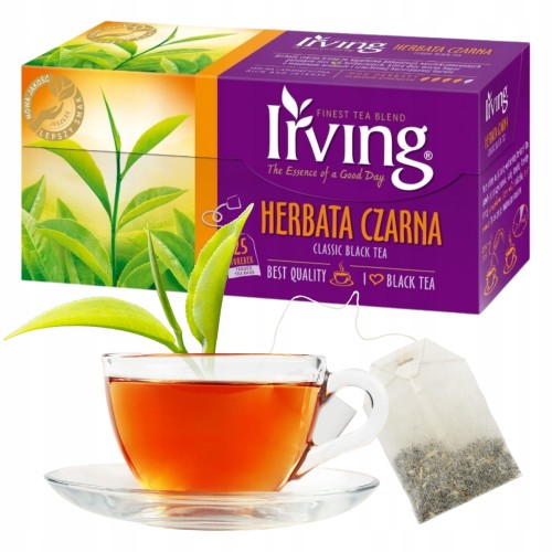 Przejdź do produktu Irving Herbata Czarna Liściasta W Torebkach 25 Saszetek Klasyczna 50g