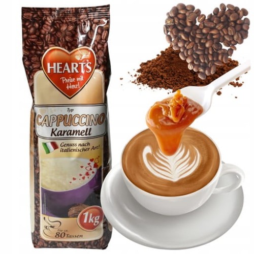 Przejdź do produktu Hearts Kawa Rozpuszczalna Cappuccino Karamell Karmel Instant Pyszne 1000 g