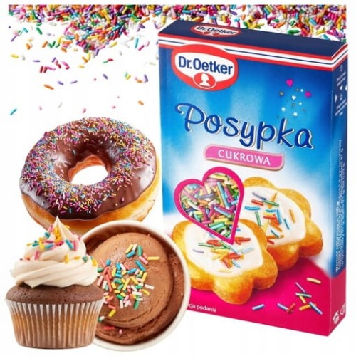 Przejdź do produktu Dr. Oetker Posypka Dekoracyjna Do Ciast i Deserów Kolorwa Cukrowa 80 g