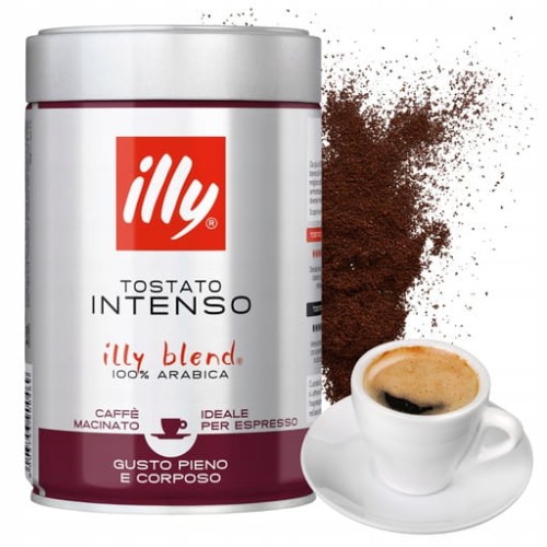 Przejdź do produktu Illy Kawa Mielona Espresso Intenso Dark Mocny Aromat i Głęboki Smak 250g