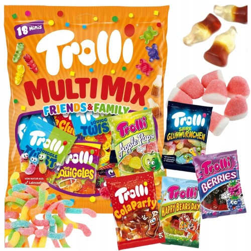 Przejdź do produktu TROLLI Żelki Multi Mix Owocowe Dla Dzieci Duża Paczka Różne rodzaje 500g