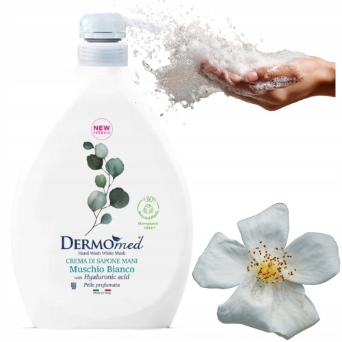 Przejdź do produktu Dermomed Mydło w Płynie z Pompką Białe Piżmo Nawilżające Duże 1000 ml
