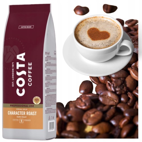 Przejdź do produktu Kawa Ziarnista Coffee Costa Pro Crema Gold Dark 25% Arabika 75% Robusta 1kg