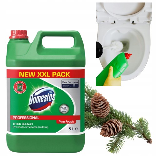 Przejdź do produktu Domestos Płyn Żel do WC Zielony Pine Fresh Usuwa Kamień Bakterie Rdze 5L