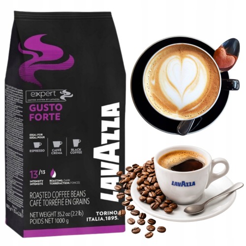 Przejdź do produktu Lavazza Expert Gusto Forte Kawa Ziarnista 100% Robusta Mocne Espresso 1kg