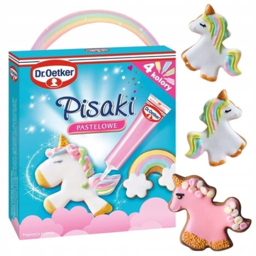 Przejdź do produktu Dr. Oetker Pisaki Cukrowe Dekoracyjne Kolorowe Pastelowe 4 tubki 76 g