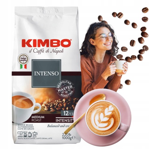 Przejdź do produktu Kimbo Intenso Kawa Ziarnista Aromatyczna Włoska Kawa O Intensywnym Smaku1kg
