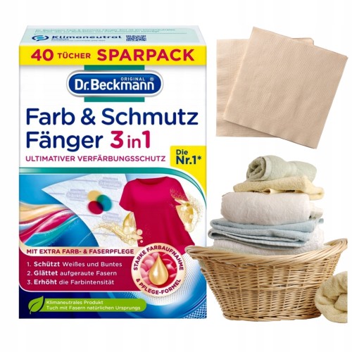Przejdź do produktu CHEMIA DR BECKMAN CHUSTECZKI DO PRANIA WYŁAP.KOLOR A40