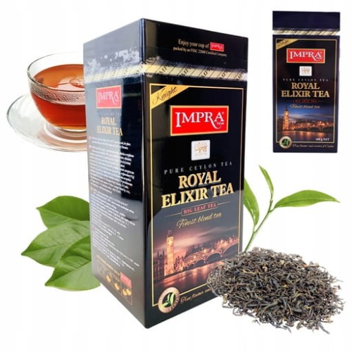 Przejdź do produktu IMPRA Royal Elixir Tea Herbata Czarna Cejlońska Mocny Aromat Puszka 200g
