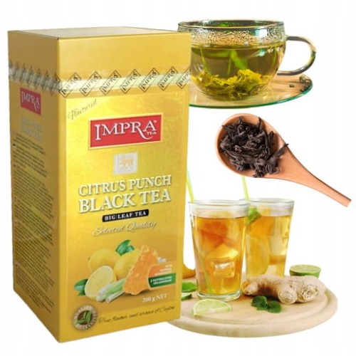 Przejdź do produktu IMPRA TEA Citrus Punch Herbata Liściasta Puszka Owocowa i Aromatyczna 200g