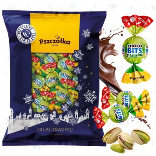Przejdź do produktu Pszczółka Bits Pistachio Cukierki Pistacjowe Duże Opakowanie Święta 1kg