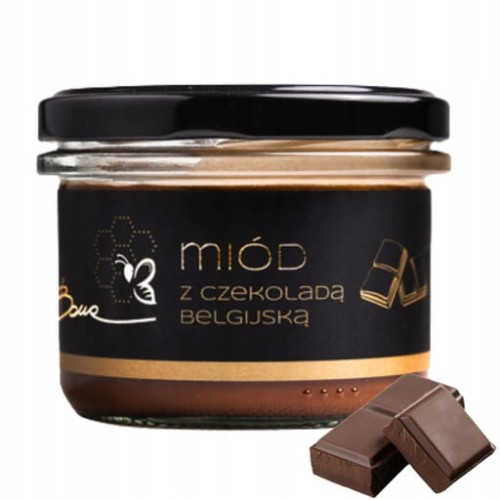 Przejdź do produktu Miód z Czekoladą Belgijską 245g Naturalny Pyszny Smak Produkt Polski BONA
