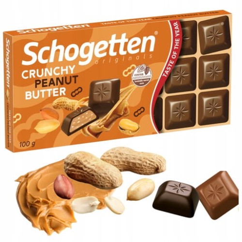 Przejdź do produktu Czekolada SCHOGETTEN Mleczna z Kremem Orzechowym Peanut Butter Kostki 100g