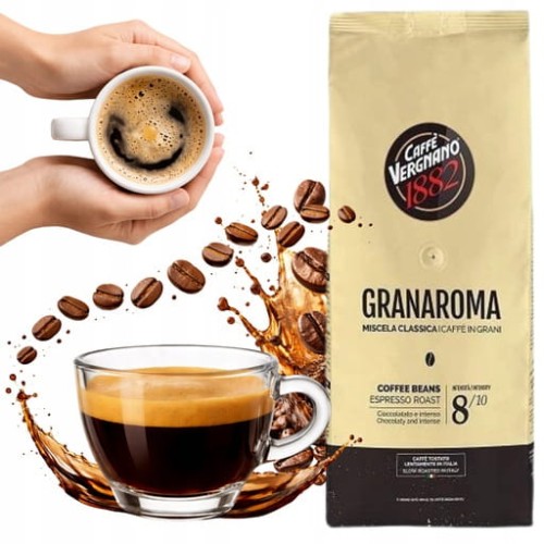 Przejdź do produktu Kawa Ziarnista Vergnano GranAroma 60% Arabika, 40% Robusta 1kg Włoska