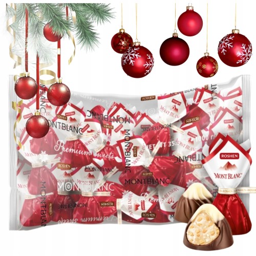 Przejdź do produktu Czekoladki Mont Blanc Almond z Nadzieniem Migdałowo-Kokosowym 1 kg Roshen