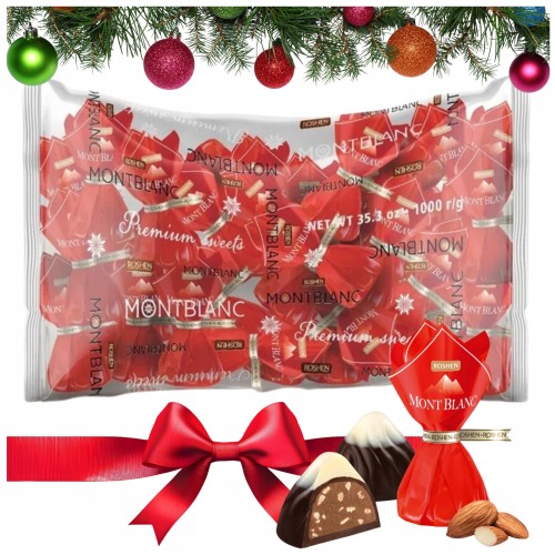Przejdź do produktu Roshen Mont Blanc Caramel Cukierki Z Migdałami W Czekoladzie 1kg